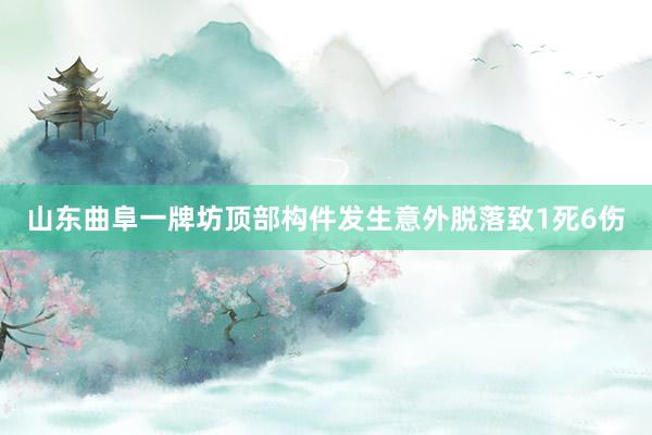 山东曲阜一牌坊顶部构件发生意外脱落致1死6伤