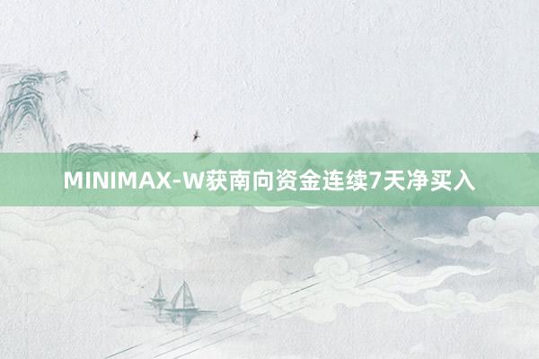 MINIMAX-W获南向资金连续7天净买入