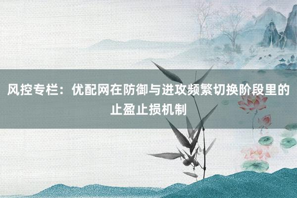 风控专栏:优配网在防御与进攻频繁切换阶段里的止盈止损机制