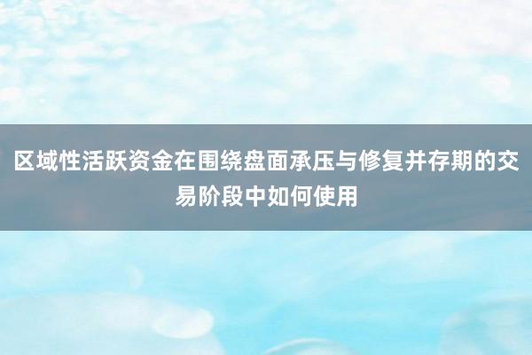 区域性活跃资金在围绕盘面承压与修复并存期的交易阶段中如何使用