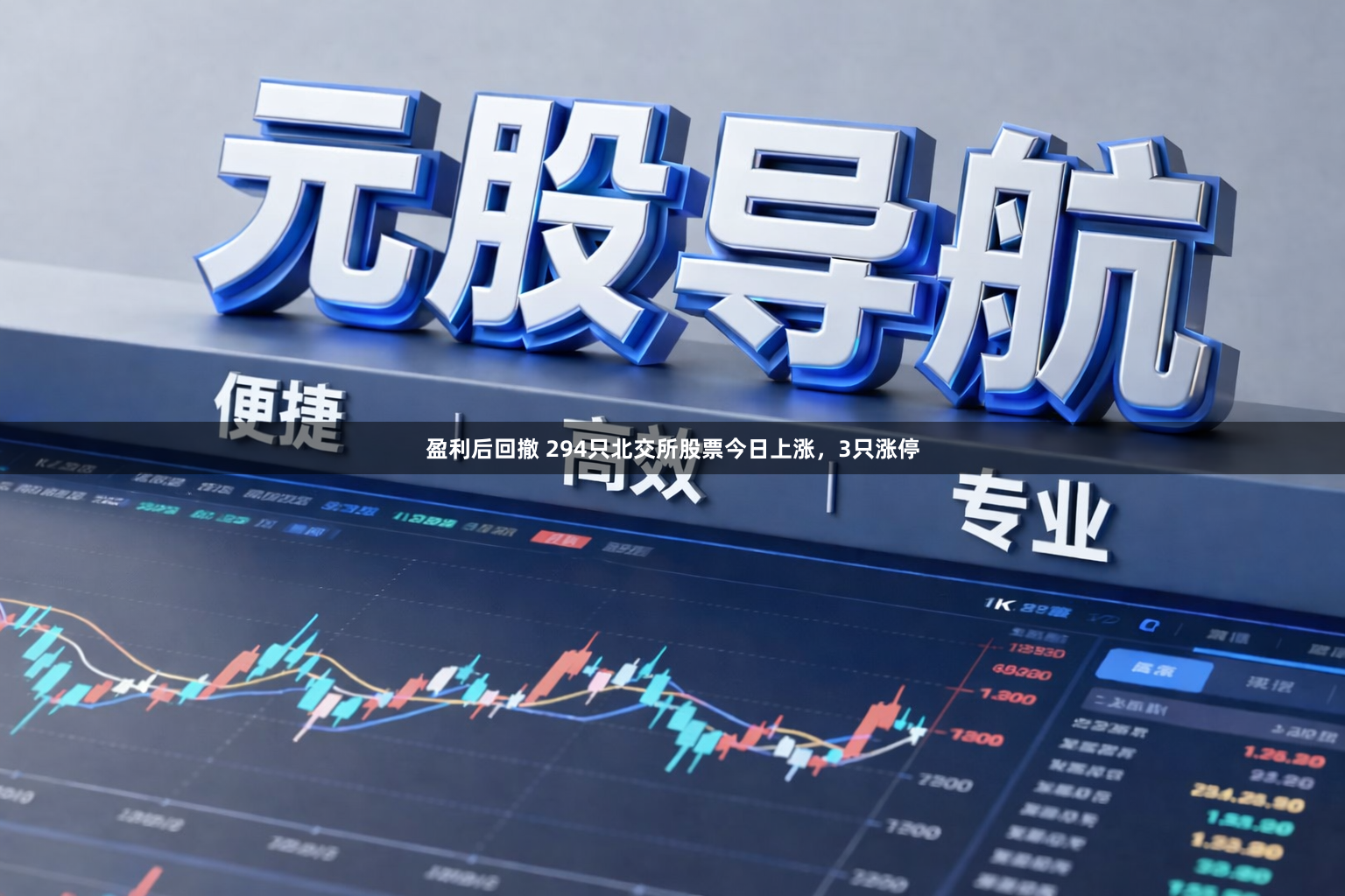 盈利后回撤 294只北交所股票今日上涨，3只涨停
