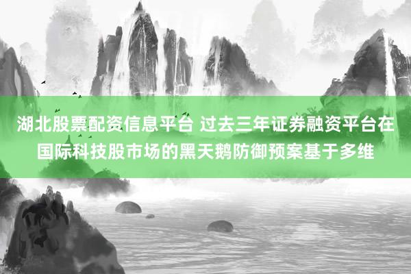 湖北股票配资信息平台 过去三年证券融资平台在国际科技股市场的黑天鹅防御预案基于多维