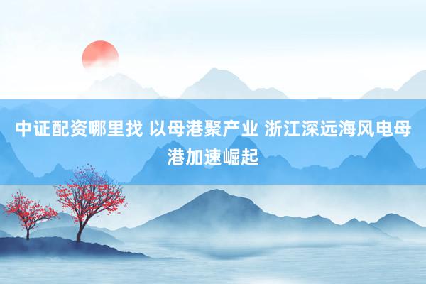 中证配资哪里找 以母港聚产业 浙江深远海风电母港加速崛起
